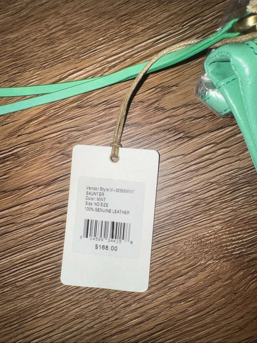 Hobo Leather Crossbody in Mint Green